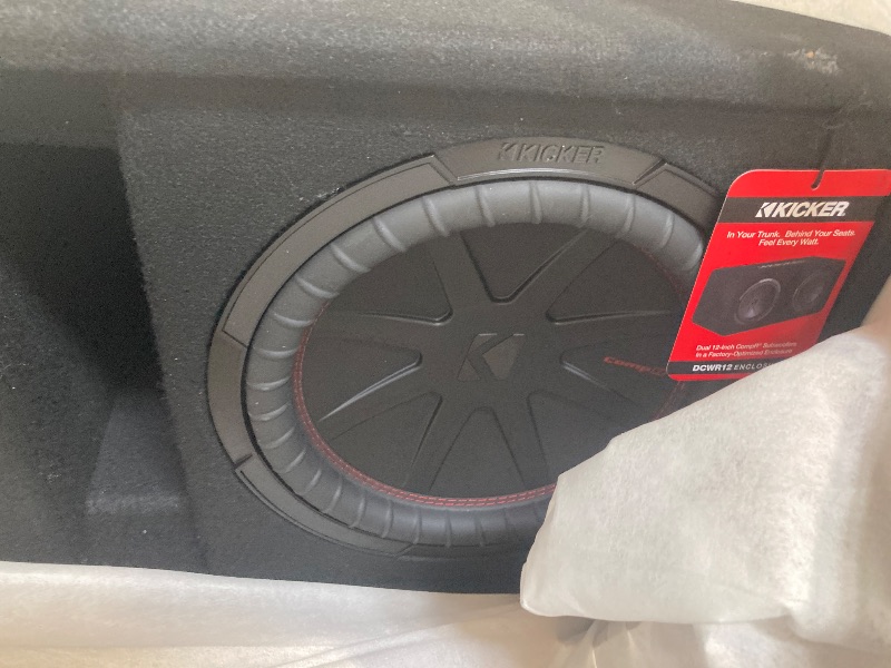 Photo 1 of **NEW-TAG STILL ATTACHED TO SPEAKER**
Kicker 48DCWR122 CompR 12" Dual subwoofers in Vented Enclosure, 2ohm