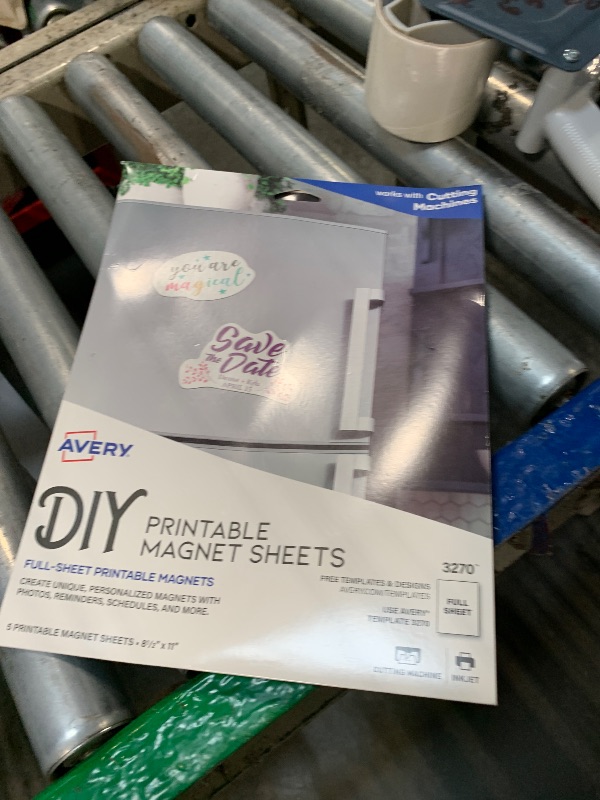 Photo 1 of Avery Printable Magnet Sheets, 8.5" x 11", Inkjet Printer, 5 White Magnetic Sheets (3270)