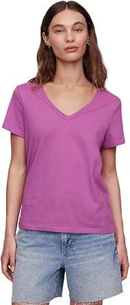 Photo 1 of GAP Womens Favorite V-Neck Tee T-Shirt Ultraviolet Wave M