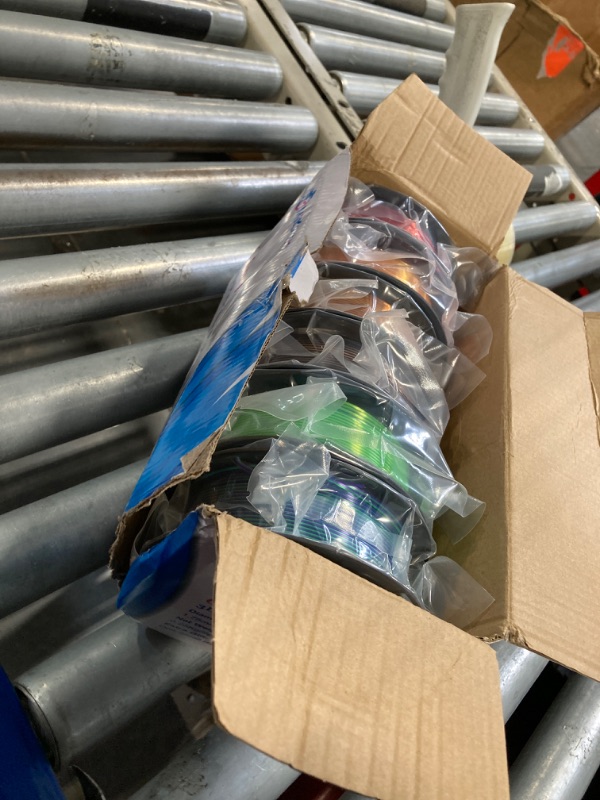 Photo 1 of MIKA3D 6 Spools Bicolor Dual Color 1.75mm 3D Printer Filament Bundle, 3D Printing Silk PLA, Silk Black-Red/Purple-Green/Blue-Green/Red-Gold/Gold-Copper/Black-Orange, 3D Printing PLA 250g X 6 Spools