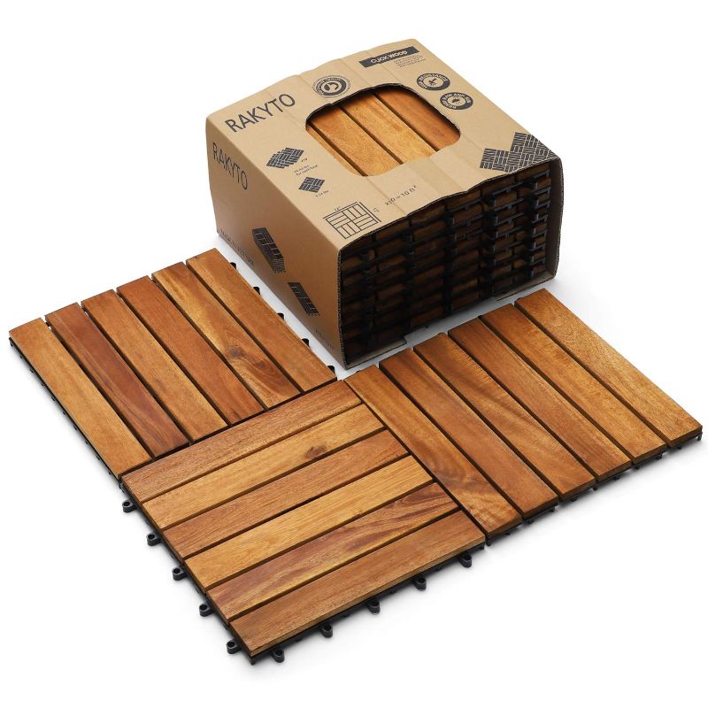 Photo 1 of 10 Pcs Interlocking Deck Tiles, Patio Floorin