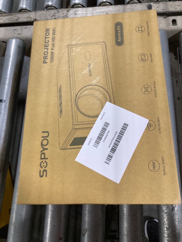 Photo 1 of [Electric Focus/Auto Keystone] Projector with WiFi and Bluetooth, 650 ANSI Native 1080P 4K Support Outdoor Movie Projectors Max 450" Display, SOPYOU Home Theater Projector for iOS/Android/TV Stick