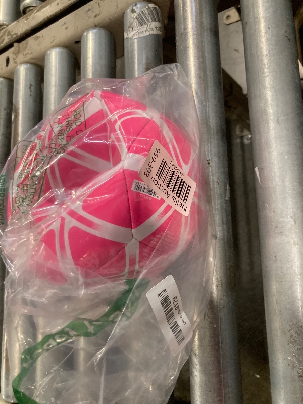 Photo 1 of adidas Unisex Starlancer Club Soocer Ball, Solar Pink/White, 3