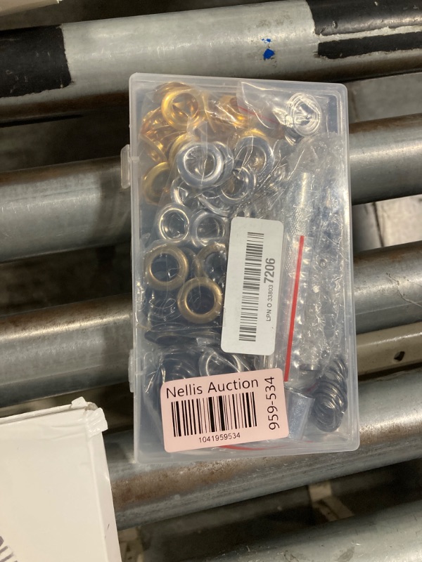 Photo 1 of 1/2inch Grommet Kit 100 Sets Grommets Eyelets with 3 Pieces Install Tool Kit, 4 Colors Grommets Kit with Storage Box for Craft Making, Repair and Decoration