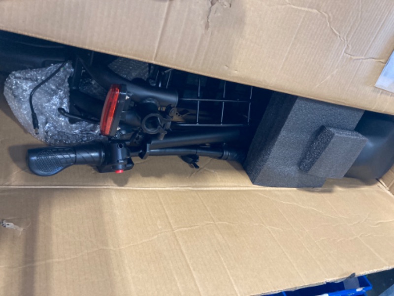 Photo 1 of Misodo Electric Scooter with Seat for Adults, 500W Motor, 20-25 MPH and 30 Miles Long Range, 14" Foldable Commuting E Scooter with Basket/Box, Ample Storage for Pet & Cargo