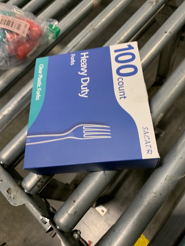 Photo 1 of 100 Count Disposable Plastic Forks,Heavy Duty Plastic Forks, Clear Plastic Silverware, BPA-Free, Heat Resistant, Suitable for Parties, Events and Everyday Use