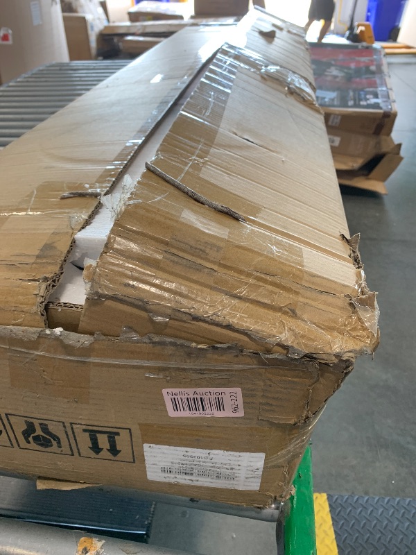 Photo 1 of LITTLE TREE 55-Inch Long Console Table, 2-Tier Farmhouse Sofa Table Behind Couch, Narrow Rectangular Console for Living Room, Entryway, Hallway with Storage (Rustic Brown?Black)