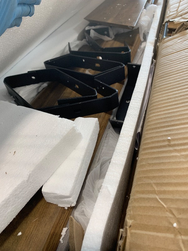 Photo 1 of LITTLE TREE 55-Inch Long Console Table, 2-Tier Farmhouse Sofa Table Behind Couch, Narrow Rectangular Console for Living Room, Entryway, Hallway with Storage (Rustic Brown?Black)