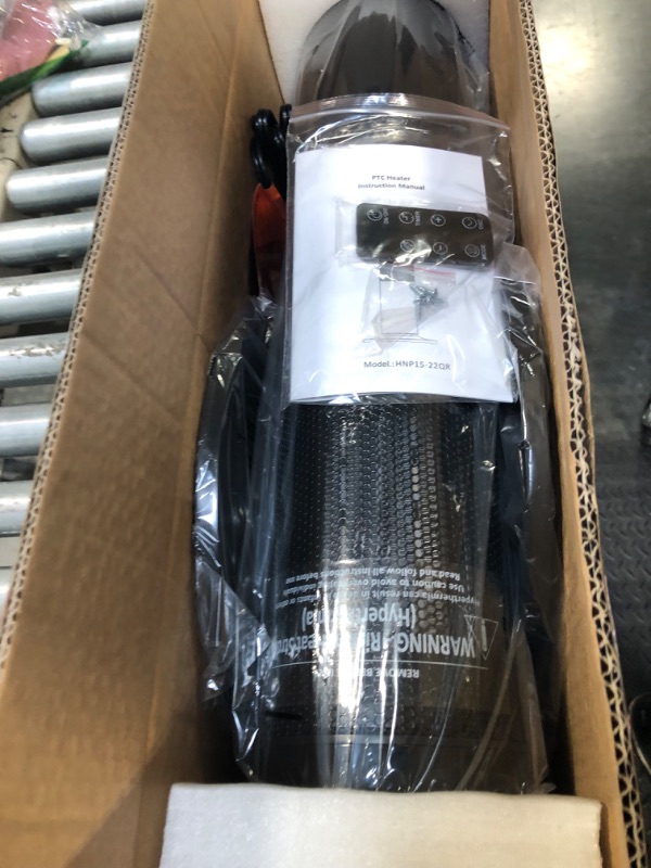 Photo 1 of 1500W Space Heater?Electric Fireplace Heaters Indoor Portable with ECO Mode, PTC Ceramic, 3D Flame, 12H Timer, Remote Control, 80° Oscillation, Heating & Fan Modes for Home & Office 