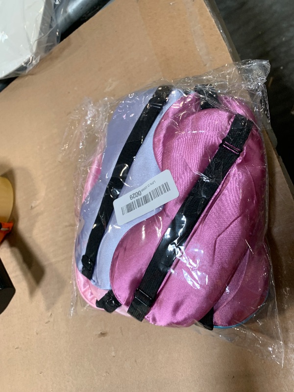 Photo 1 of 12 Pieces Silk Sleep Mask Pure Silk Sleep Eye Mask with Adjustable Strap Soft and Smooth Eye Cover for Sleeping Blocking out Lights Men and Women(Assorted Colors)