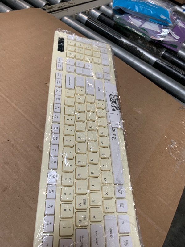 Photo 1 of Canary Wireless Keyboard and Mouse Combo - Full-Sized Keyboard and Adjustable DPI Mouse, 2.4GHz USB Receiver, for PC, Windows, Desktop, Laptop - Yellow