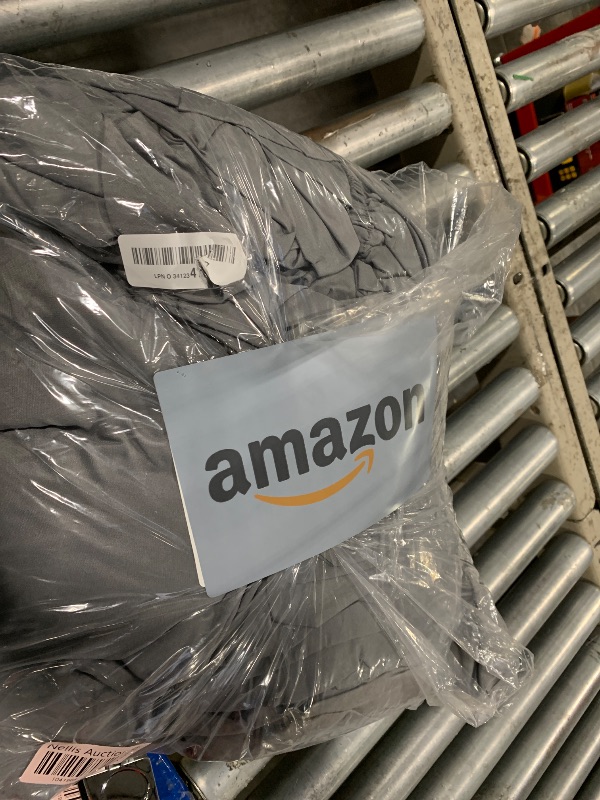 Photo 1 of Amazon Basics Soft, Breathable, Wrinkle-free Microfiber 4 Piece Bed Sheet Set, 14-inch Deep Pockets, King, Dark Gray, Solid