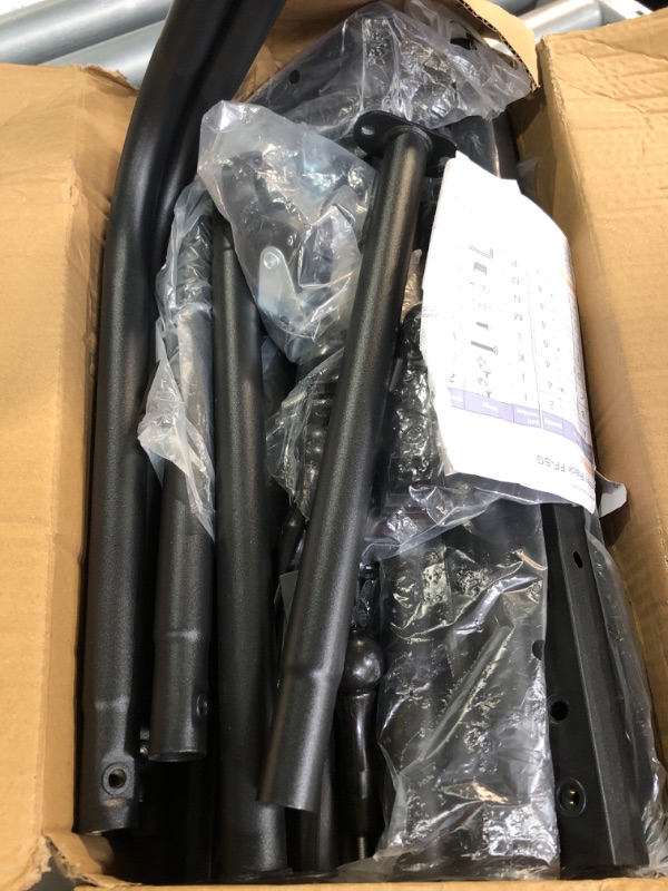 Photo 1 of (used)(unknown if complete) Laiensia Double Rods Garment Rack with Wheels, Clothing Rack for Hanging Clothes,4 Hooks, Multi-functional Bedroom Clothes Rack, Black