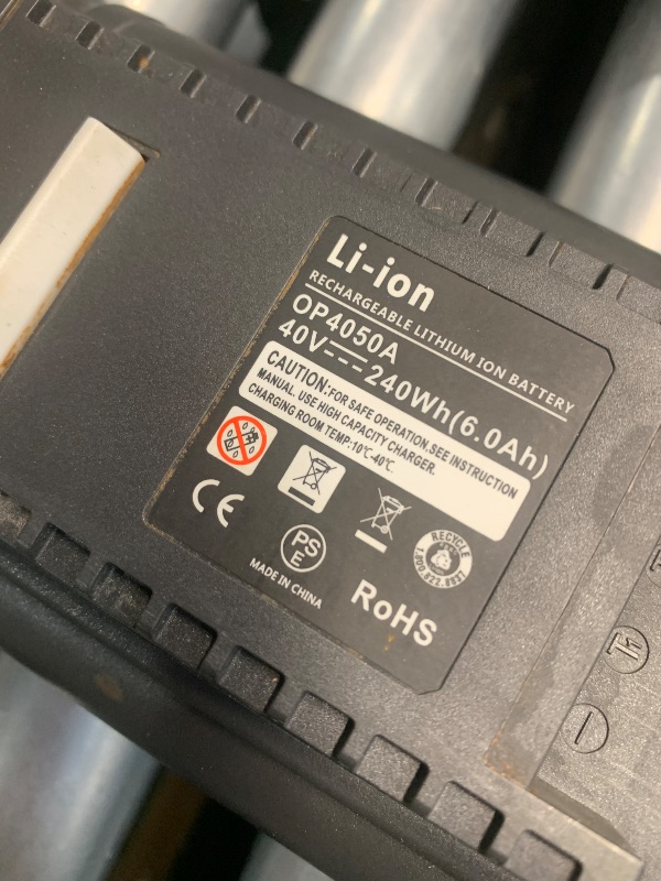 Photo 1 of (used)(see images) PEYESTEN 6.0Ah Battery Replace for Ryobi 40V Lithium-Ion Battery 6.0Ah OP4040 OP4050A OP40602 OP40201 Compatible 