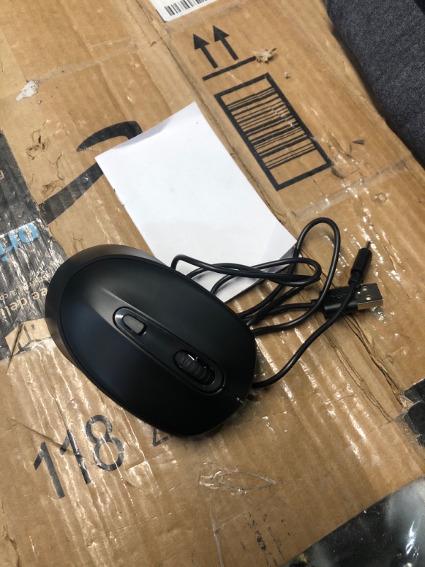 Photo 1 of (POWER TESTED) seenda Rechargeable Wireless Mouse -Light Up Mouse for Laptop, Small Cordless Mice with Quiet Click & LED Lights for Kids' Chromebook, Windows, Mac PC Computer - Black