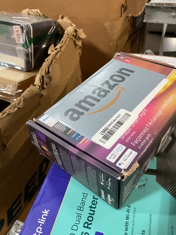 Photo 1 of (DAMAGED) (HALF LIGHTS UP) Philips Hue Indoor 6-Foot Smart LED Light Strip Base Kit with Plug - Flowing Multicolor Effect - 1 Pack - Control with Hue App - Works with Alexa, Google Assistant and Apple HomeKit
