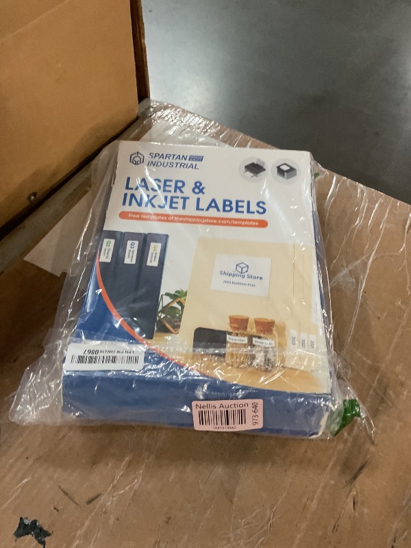 Photo 1 of 1" X 0.5" Matte White Printable Labels Compatible with Inkjet and Laser Printers - 250 Sheets, 40000 Small Stickers for Barcodes, Product Labeling, Inventory - Spartan Industrial