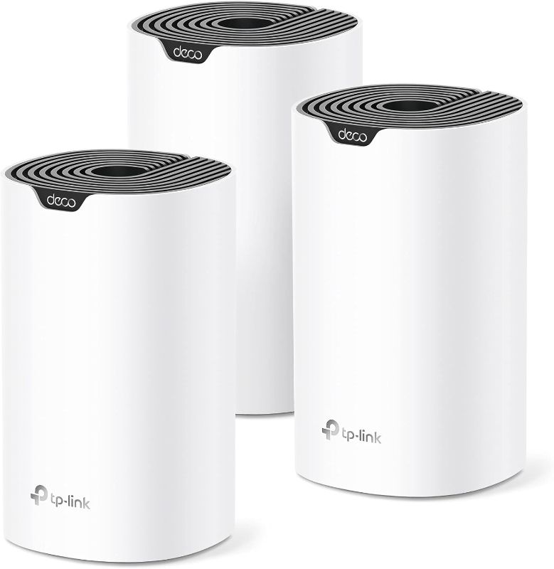 Photo 1 of 
TP-Link Deco Whole Home Mesh WiFi System (Deco S4) – Up to 2,000 Sq.ft. Coverage, AC1900 WiFi Router/Extender Replacement, Gigabit Ports, 3-Pack