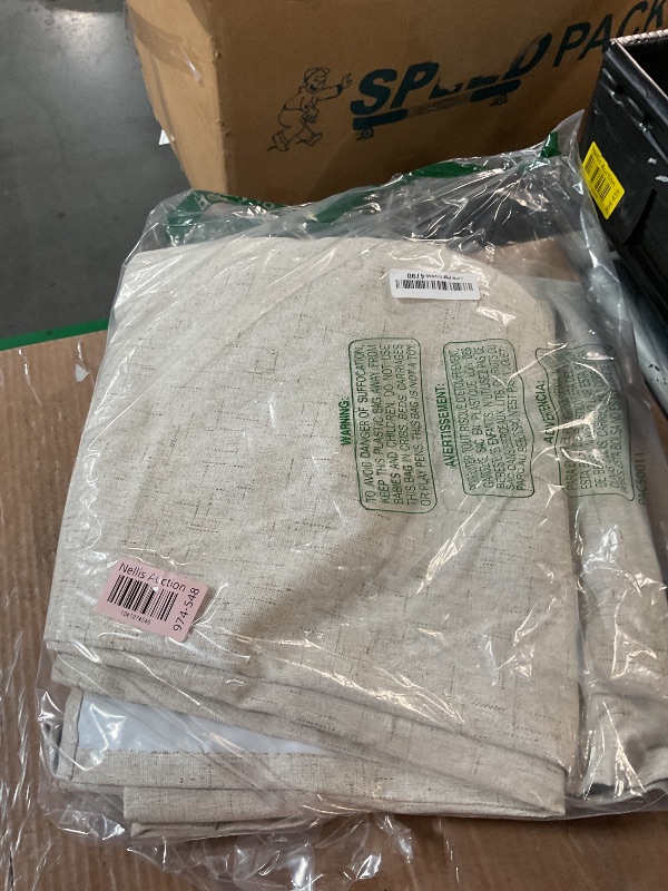 Photo 1 of ***(MAJOR DAMAGE/ SEE NOTES)***
H.VERSAILTEX 72 inch Blackout Curtains, 100% Absolutely Blackout Thermal Insulated Textured Linen Look Curtain Draperies Anti-Rust Grommet Linen Curtains Blackout, 2 Panels, Natural