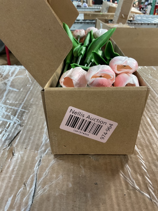 Photo 1 of  Artificial Tulip Flowers - 13.7" Real Touch Fake PU Tulips 
