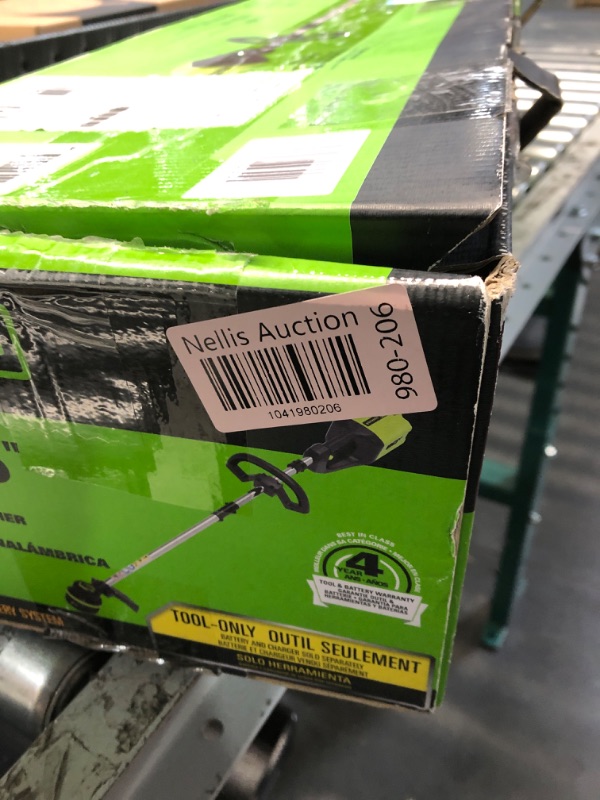 Photo 1 of Greenworks PRO 16-Inch 80V Cordless String Trimmer, Battery Not Included ST80L00, Multicolor