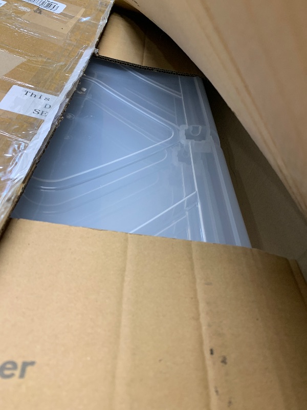 Photo 1 of Beeveer 4 Pcs Plastic Under Bed Storage Containers with Double Opening Lids Wheel Handle, Transparent Large Capacity Stackable Latching Storage Bins for Closet Bedroom, 31.5 x 15.8 x 5.2 Inch(White)