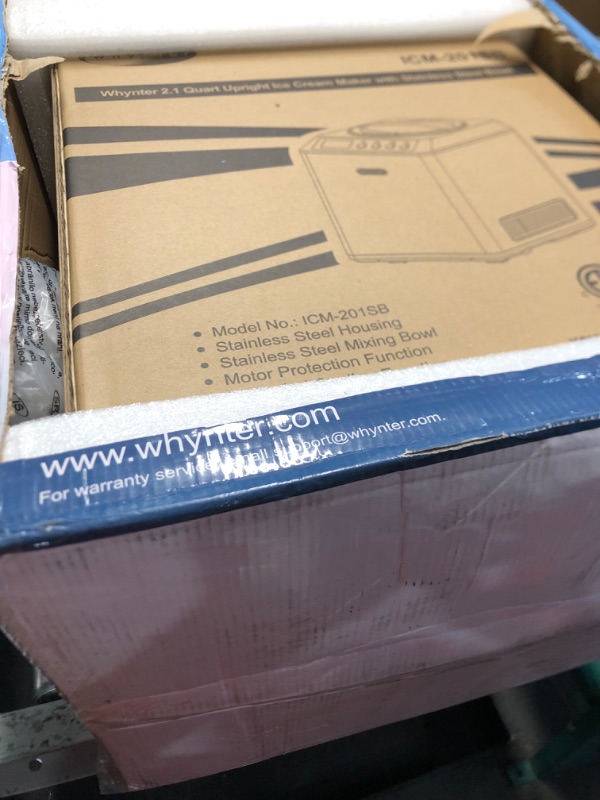 Photo 1 of ***FACTORY SEALED***Whynter Ice Cream Maker Machine Automatic 2.1 Qt. Upright with Built-In Compressor, LCD Digital Display & Timer, No Pre-Freezing, ICM-201SB, Stainless Steel