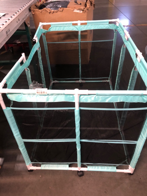 Photo 1 of (used)(missing pieces)(see all images0 POOLHOUR Pool Float Storage – Outdoor Pool Toy Storage Organizer for Pool Noodles, Toys, Floats, Balls, and Equipment