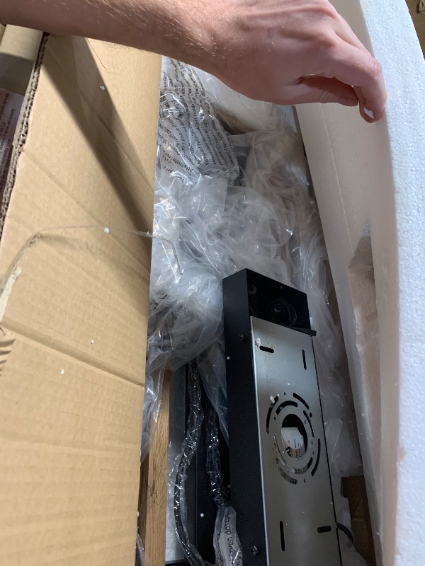 Photo 1 of EDISLIVE 3-Light Wood Linear LED Pendant Light Dimmable LED Square Chandelier 47.24 in Linear Island Light 3000K 48W Adjustable Hanging Light Fixture for Dinning Room Kitchen,Black