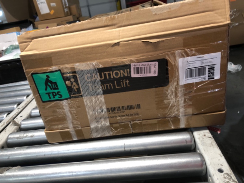 Photo 1 of **PARTS ONLY PARTIAL SET, BOX 2 OF 3 ONLY**
OUTTANS Metal Picnic Tables for Outdoors with Umbrella Hole - Coated Steel Heavy Duty Commercial Grade Table with Adjustable Seats, Patio Furniture Set for a Lifetime (46" Round Seats, Red) 
