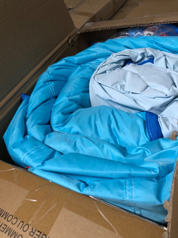 Photo 1 of WELLFUNTIME Inflatable Water Slide, Bounce House with Water Bucket, Deep Pool, Climbing Wall with Rope, Bouncy Castle with Air Blower