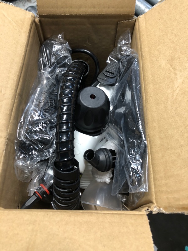 Photo 1 of ***(FOR PARTS ONLY/ NON FUNCTIONAL)***
Steamer for Cleaning, Multipurpose Portable Steam Cleaners for Home Use with Safety Lock and 10 Accessory Kit to Remove Grime, Grease, and More (Black) (White)