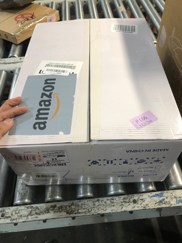 Photo 1 of (PARTS) (UNTESTED) BYKISTOK White Ceiling Fans with Lights - 46" Flush Mount Low Profile Ceiling Fan Light with 5 Double-Sided Blades, 6 Speeds 3CCT Reversible Motor, Modern Ceiling Fan for Indoor/Outdoor Patios