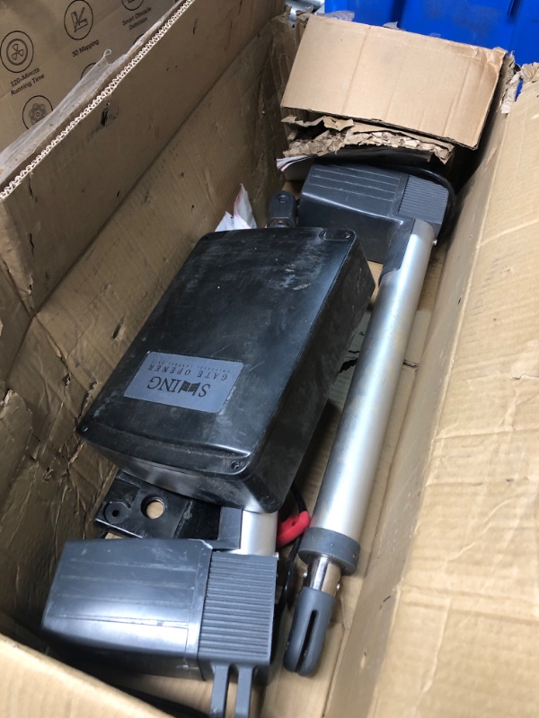 Photo 1 of (PARTS) (NOT A COMPLETE SET) (SIGNS OF USE) CO-Z ADSW4 Automatic Gate Opener Kit, Dual Swing Gate Openers for Doors up to 1300lb 20ft, Electric Driveway Gate Openers with Remote Kit Infrared Sensors Equipped Solar Battery Charging Compatible