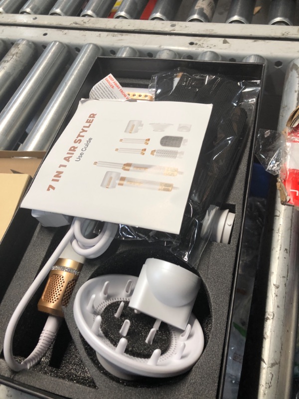 Photo 1 of *FOR PARTS ONLY/ WONT TURN ON* Blow Dryer Brush 7inONE,110000RPM High-Speed Negative Ionic Hair Dryer with Diffuser Concentrator,Curling Iron Hair Straightener Round Brush Blow Out