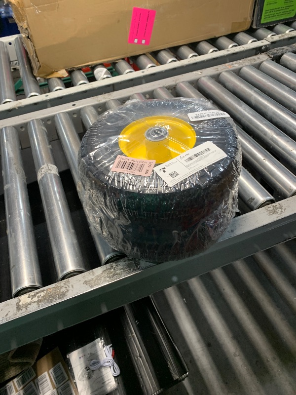 Photo 1 of (2-Pack) 10-Inch Solid Rubber Tire Wheels - Replacement 4.10/3.50-4" Tires and Wheels Flat Free with 5/8" Axle Bore Hole Bearings, 2.17" Offset Hub -Perfect for Hand Truck, Wheelbarrow, Gorilla Carts