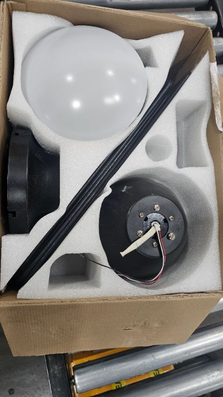 Photo 1 of **MISSING DIRECTIONS TO ASSEMBLE**
Ceiling Fans with Lights- 46"Low Profile Indoor Ceiling Fan with Light and Remote/APP Control, Flush Mount, LED Dimmable DC Reversible Modern Ceiling Fan for Bedroom?Black)