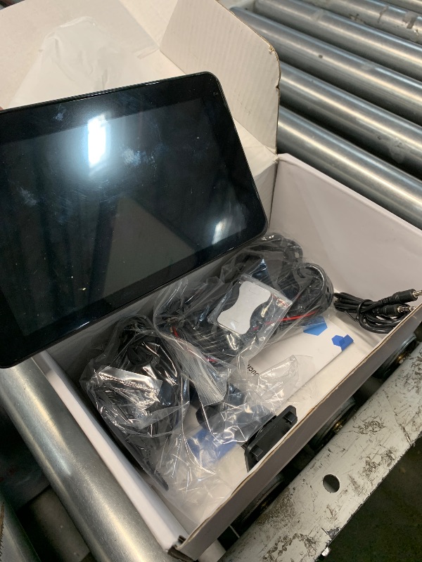 Photo 1 of (PARTS) (UNABLE TO TEST FUNCTIONALITY) Apple Carplay Screen for Car, 7" HD Portable Car Stereo Touch Screen with Wireless Android Auto, Backup Camera, Car Audio Receivers with Voice Control, Mirror Link, Bluetooth, GPS Navigation