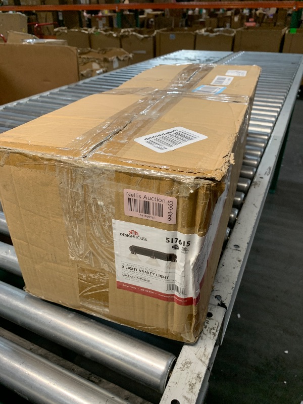 Photo 1 of (PARTS) (UNTESTED) Design House 517615 Millbridge Vanity Light Dimmable with Frosted Glass for Above Bathroom Mirror, 3, Oil Rubbed Bronze