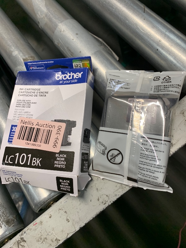 Photo 1 of Brother Genuine Standard Yield Black Ink Cartridge, LC101BK, Replacement Black Ink, Page Yield Upto 300 Pages, LC101