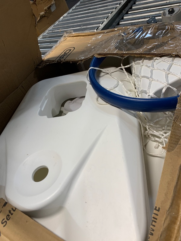 Photo 1 of (PARTS) GoSports Splash Hoop Swimming Pool Basketball Game, Includes Poolside Water Basketball Hoop, 2 Balls and Pump – White