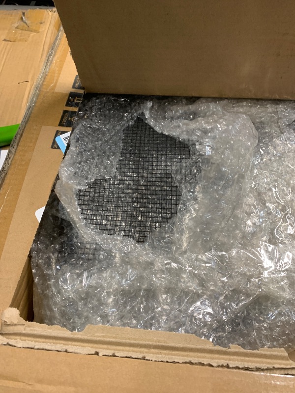 Photo 1 of Lineslife Fire Pit Spark Screen 36 Inch with Top Cover Round, Heavy Duty Collapsible Outdoor Fire Pit Mesh Screen, Metal Fire Pit Top Lid with Ring Handle for Patio Backyard, Black