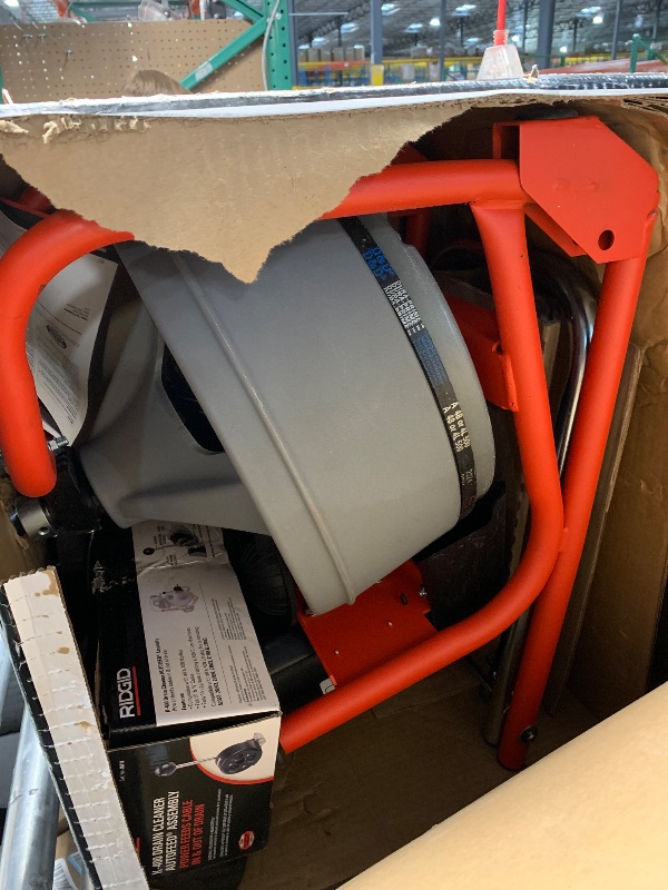 Photo 1 of **PARTS ONLY, BROKEN AUTO FEED ASSEMBLY**
RIDGID K-400 Drain Cleaning 115-Volt Drum Machine Kit with AUTOFEED Control and C-32IW 3/8" x 75' Cable