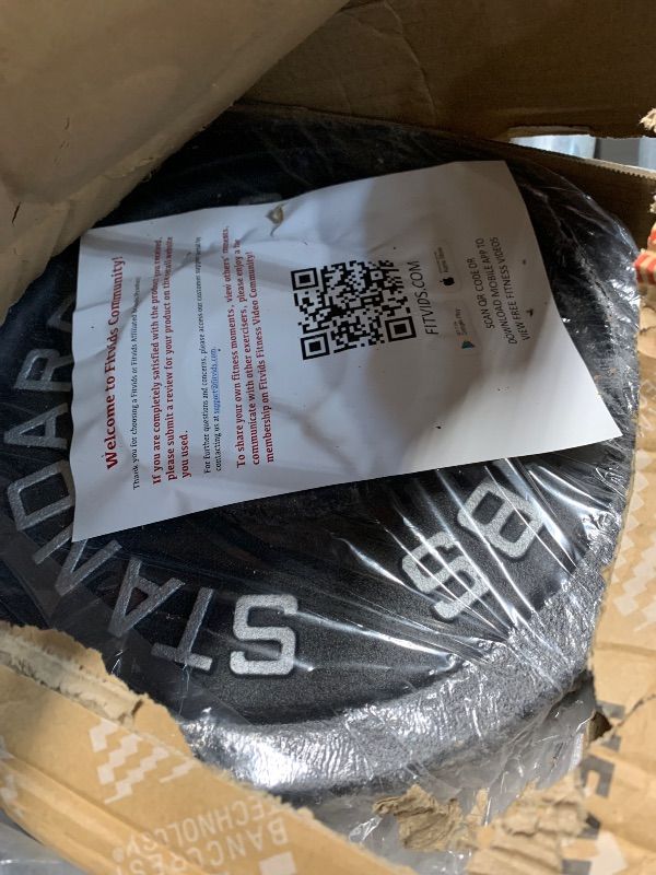 Photo 1 of Signature Fitness Olympic 2-Inch Cast Iron Plate Weight Plate for Strength Training and Weightlifting, Style #1, 25LB Pair