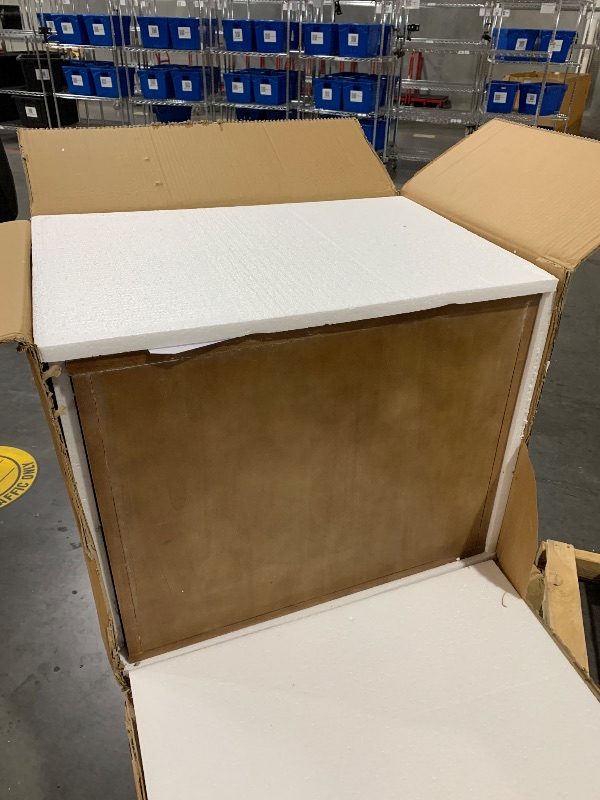 Photo 1 of (PARTIAL SET) (MISSING LEGS & HARDWARE) CVDF Solid Wood Nightstand with 6 Drawers, 23.6"W Wide Night Stand, Bedside Table, 6-Drawer Side Table for Bedroom, Living Room, Dorm, Closet, No Assembly Required, 11.03"D x 23.63"W x 23.63"H, Walnut