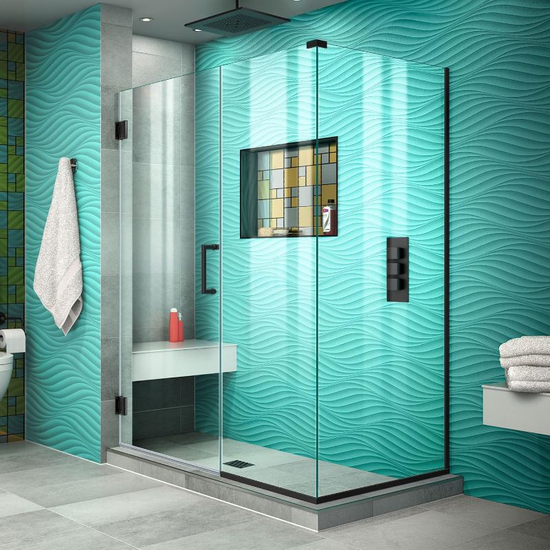Photo 1 of *** TRUCK/TRAILER PICK UP, SEE NOTES  PARTS ONLY** DreamLine Unidoor Plus 72" High x 48-1/2" Wide x 34-3/8" Deep Hinged Frameless Shower Enclosure with Clear Glass
