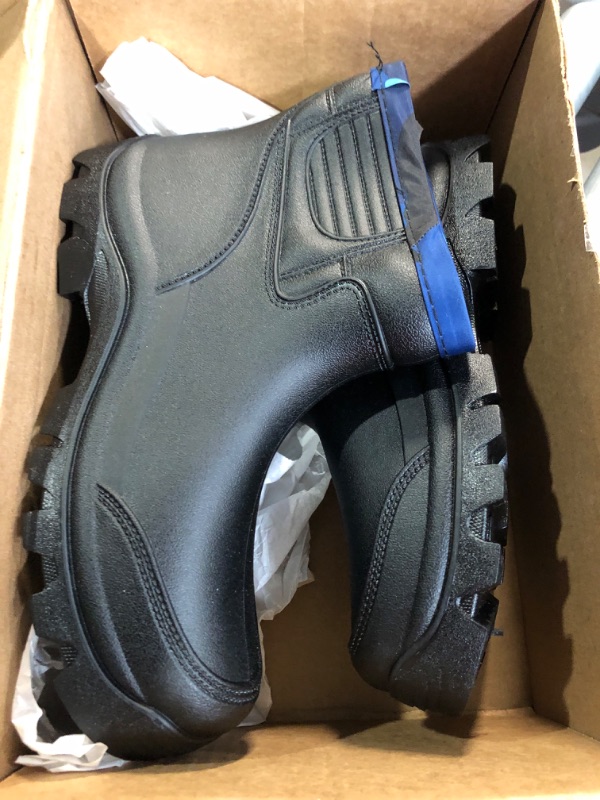 Photo 1 of (see all images) Enelauge Men's Waterproof Rain Short Boots Shoes Nonslip Rubber Rain Footwear Black 10.5