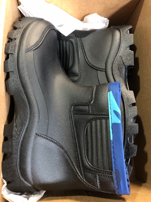 Photo 1 of (see all images) Enelauge Men's Waterproof Rain Short Boots Shoes Nonslip Rubber Rain Footwear Black 10.5