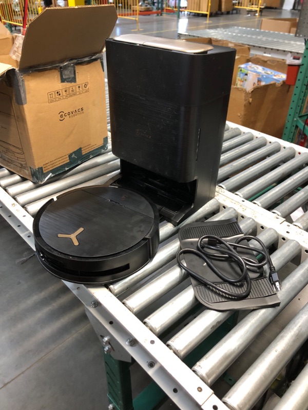 Photo 1 of ***HEAVILY USED AND DIRTY - POWERS ON - UNABLE TO TEST FURTHER - SEE PICTURES***
ECOVACS DEEBOT X9 PRO Omni Robot Vacuum and Mop, Blast™ 16,600Pa Suction, OZMO Roller Instant Self-Washing Mopping, ZeroTangle™ 3.0, Triple Lift System, AI Smart Navigation, 