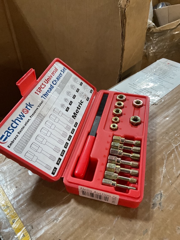 Photo 1 of easchwork 15 Piece Metric Thread Chaser Set Master Thread Rethreading Kit Universal M6 M8 M10 M12 Sizes Thread Restorer with Case